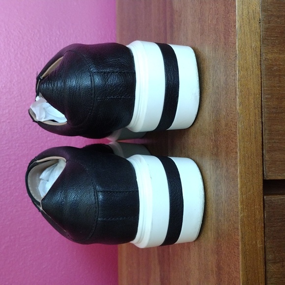 Linea Paolo women's Black Kaira Platform Nappa Leather Sneaker. VGUC. size 9.5 - Picture 6 of 15